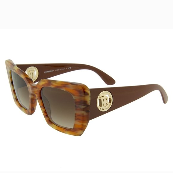 NEW BURBERRY BE4344 3940/13 WOMEN'S SUNGLASSES BROWN BURBERRY DAISY - Picture 1 of 6